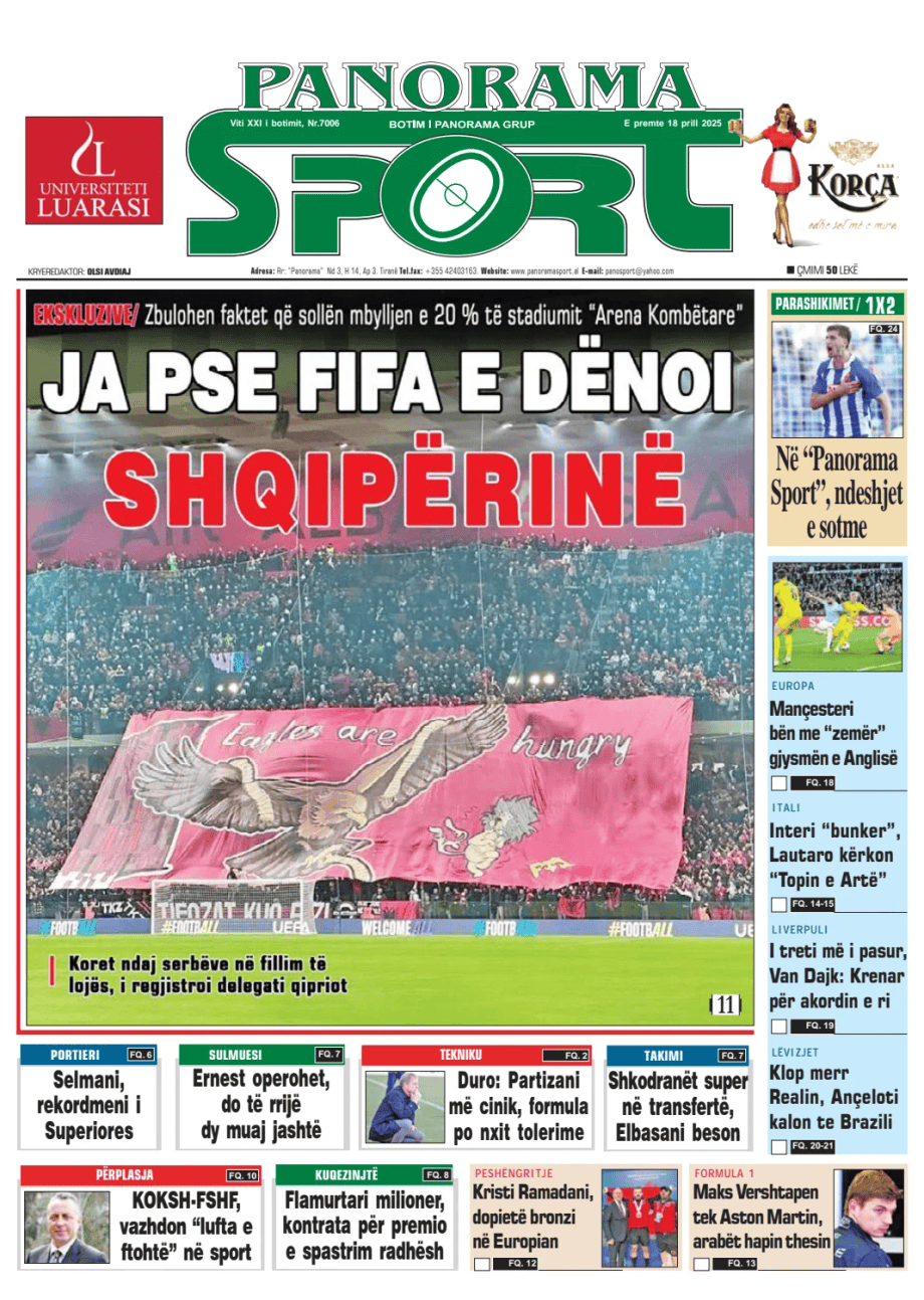 Prima-pagina-Panorama Sport-oggi-edizione-di-oggi-
